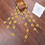 El Regalo Flower Hippie Headband Floral Crown Summer Sunflower Headband for Girls & Women - Wedding Party Hair Accessories (Yellow, One Size)