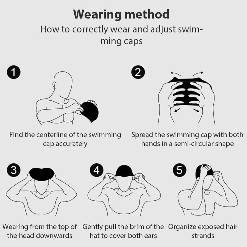 El Regalo 1PC Cute Mermaid Fish Tail Silicon Swimming Cap for Kids, Girls, Boys, and Teens (Pink)