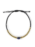 El Regalo 2PCs Simple Evil Eye Silver & Golden Beads Bracelet Rakhi Set for Brothers/Bhaiya-Bhabhi with Roli Chawal In Rakhi Gift Box- Elegant Rakhi for Bhai (Silver & Golden Black)