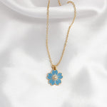 El Regalo 5 PCs Pendant Necklace Combo Set for Girls/Kids/Teens & Women - Flowers, Pearls Shell, Rainbow, Unicorn, Star, Heart Charms (Flower)