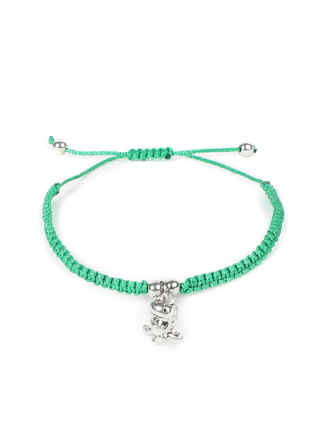 El Regalo Cute Rakhi for Brother- Fancy Tyrannosaurus Dinosaur Bracelet Rakhi for Bhai with Roli Chawal, Rakhi Message Card in Rakhi Gift Box (Green)