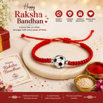 El Regalo 1PC Sports Balls Rakhi for Brother- Cute & Fancy Balls Bracelet Rakhi for Sports Lover Brother with Roli Chawal in Rakhi Gift Box (Soccer Ball)