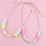 El Regalo 2 PCs Cute Handmade Princess Necklaces for Girls/Kids/Toddlers | Adjustable Beaded Princess 2 Necklaces Set for Girls/Kids