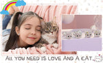 El Regalo Cute Multi-Color Crystal Cat Stud Earrings for Kids/Girls/Women- Silver-Plated Kitten Face Jewellery with Sparkly Rhinestones - Gift for Cat Lovers
