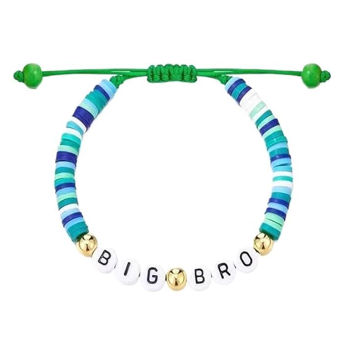 El Regalo Mens Cute Big Bro Bracelet Rakhi for Brother with Roli Chawal, Message Cards in Rakhi Gift Box- Unique Big Brother Rakhi for Bhai