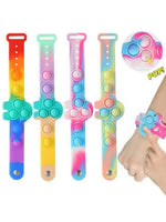 El Regalo 4PCs Pop It Rakhi Band for Kids - Kids Bracelet Rakhi for Little Brother/ Sister with Message Card, Roli Chawal Shagun in Rakhi Gift Box