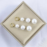 El Regalo Fancy Pearl Earrings- Golden Pearl Tassel Long Statement Earrings for Girls & Women (Pearls Hook Earrings)