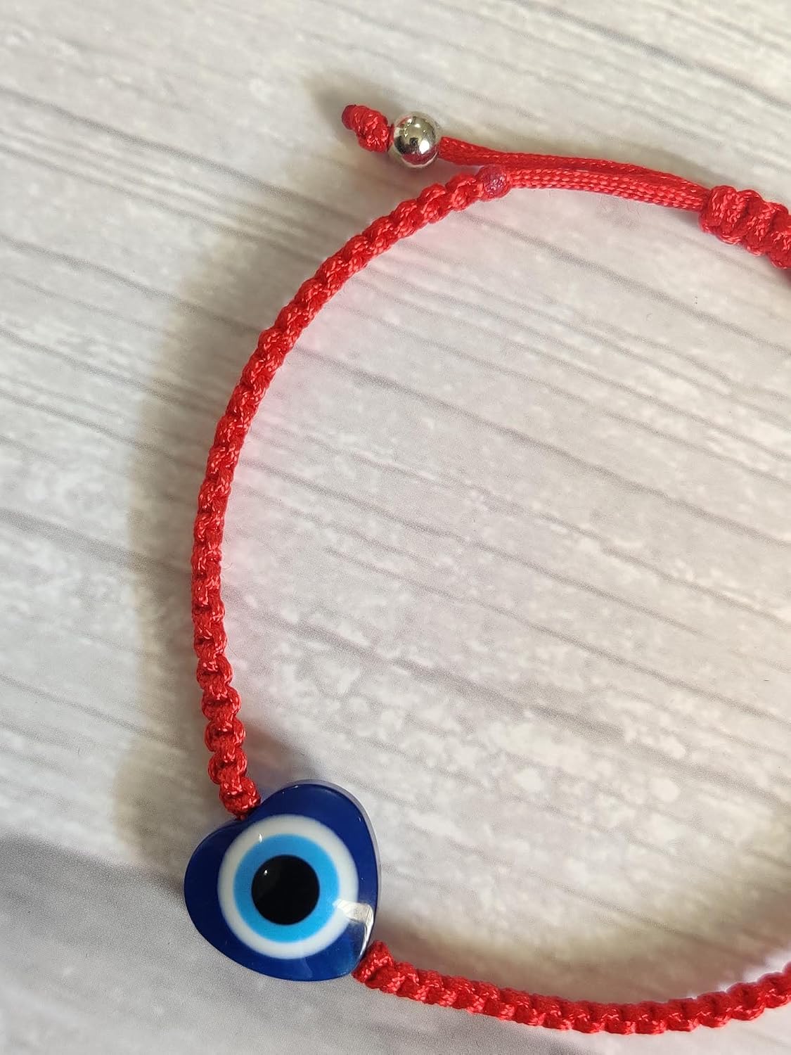 El Regalo 1 Evil Eye Rakhi with and Raksha Bandhan Card - Lucky Evil Eye Protection Rakhi to Avoid Negative Energies for Brother/Sister-in-Law/Niece or Nephew (Heart Evil Eye)