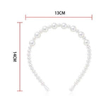 El Regalo 2 PCs Pearl Beads Decoration Plastic Hair Band Headband for Kids, Girls and Women (Pattern 3)