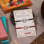 El Regalo Quirky 2PC Sports Rakhi Set for Brother | Rakhis Combo Set for Brother/Niece/Nephew- Kids Rakhi for Sports Lovers Bhai with Roli-Chawal, Message Card in Rakhi Gift Box (Option-3)