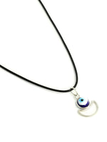 El Regalo 2 PCs Blue Evil Eye Unisex Pendant Cord Necklace for Kids/Girls/Boys/Men & Women - Turkish Blue Silver & Golden Handmade Evil Eye Necklaces (Option-1)