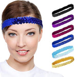 El Regalo 12PCs Sequin Headbands Set - Glittery Hair Bands/Hair Accessories for Kids, Teens & Women,Assorted