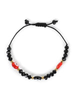 El Regalo 2PCs Kids Rakhi Combo Set - Handmade Evil Eye Nazaria Rakhi for Brother, Niece, Nephew | Red & Black Beads | Includes Roli Chawal in Gift Box