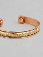 El Regalo Unisex 2PCs Pure Copper Magnetic Bracelet Combo Set for Joint Pain Relief/Arthritis - Slim Minimalist Style - Adjustable Magnetic Therapy Healing Copper Fashion Jewelry (Option-2)