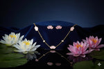 El Regalo Stainless Steel Flower Earrings & Necklace Jewelry Set for Girls & Women- Anti Tarnish/Waterproof Floral Jewelry