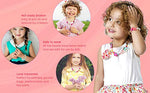 El Regalo Kids/Toddlers/Girls Wooden Beads Handmade Necklace & Bracelet Jewelry Sets (1 Necklace & 1 Bracelet): Kids Princess Jewelry Set (Unicorn Multi Jewelry Set)