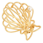 El Regalo 1 PC Pearl Shell Oyster Hair Claw Party Clutcher for Girls & Women- Elegant Fashionable Jaw Hair Clamp Secure Grip for Party Banquet for Women