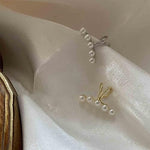 El Regalo 2PCs Tiny Pearl Cuff Cartilage Non-Pierced Clip On Earrings for Girls & Women- Vintage Pearl Clip Earrings (2 Silver)
