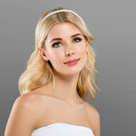 El Regalo 2PCs Rhinestone Hair Bands for Kids/Girls/Teens/Women | Tiara Bridal Headpieces | Crystal Headband Fine Glitter Crystal Hairband Rhinestone Headband (Black & White)