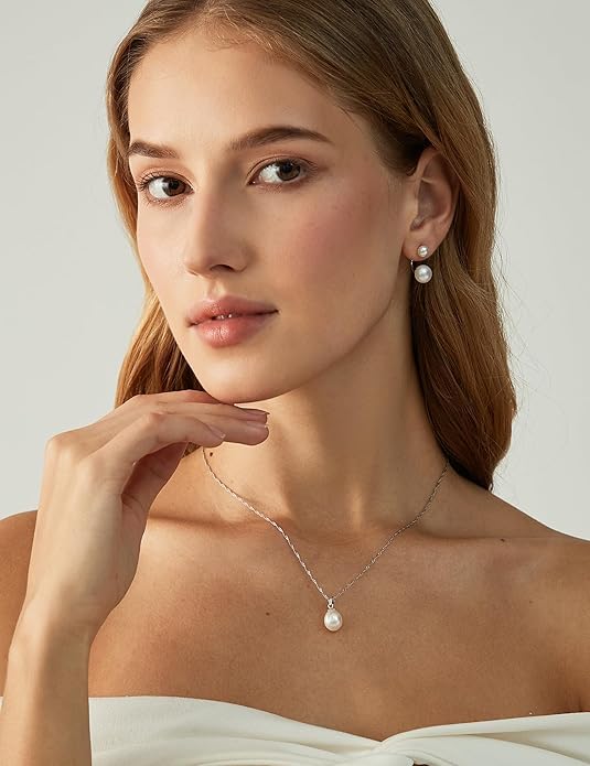 El Regalo Premium 2-Way Front Back Ear Jacket Earrings for Women & Girls | Convertible Cubic Zirconia CZ Studs & Pearl Drops | Elegant Korean Western Party Ear Cuffs for Pierced Ears (CZ Ear Jacket)
