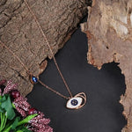 El Regalo 1 PC Stainless Steel NO RUST/ANTI TARNISH Evil Eye Pendant Necklace for Girls/Teens & Women- Designer Rose Gold Evil Eye Crystals Necklace