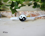 El Regalo 2 PCs Unisex Yin Yang Macrame Bracelet Set - Yin Yang Thread Adjustable Bracelet for Couple/Best Friends