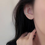 El Regalo Non Piercing, Zircon Stars Ear Cuffs- Fancy Helix Cartilage Clip On Wrap Cuff/Cartilage Earrings for Girls/Women
