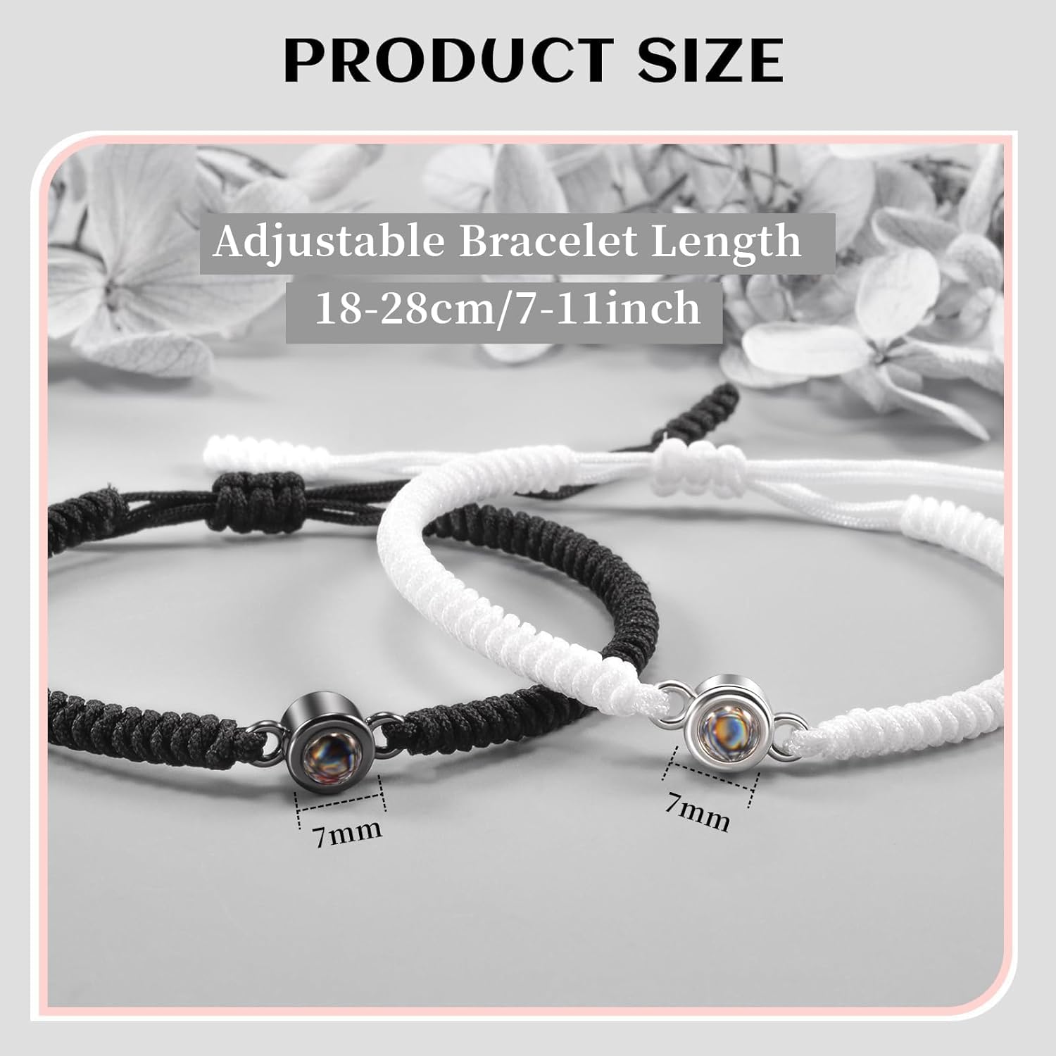 El Regalo Unisex-Adult 2Pcs I Love You 100 Languages Matching Couple Bracelets Set - Pinky Promise Valentines Day Gift (Pinky Promise)