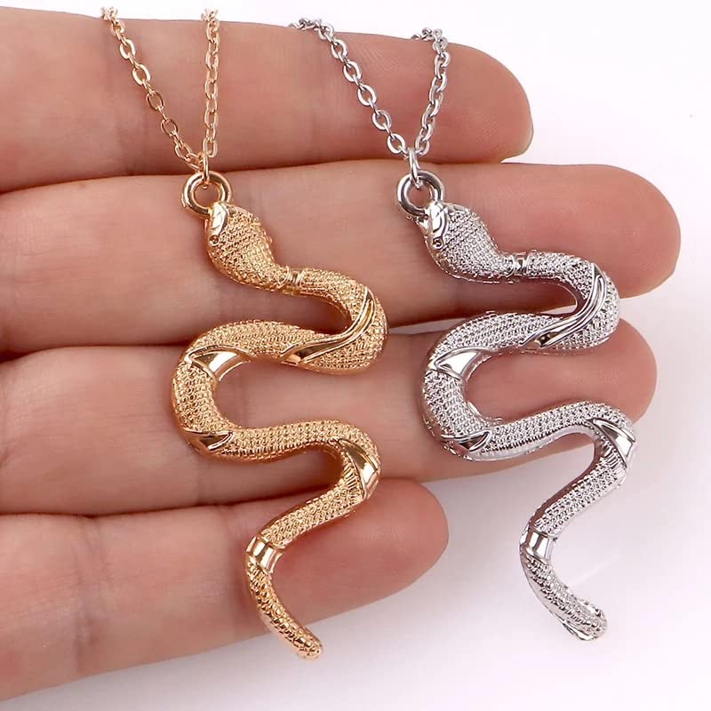 El Regalo Snake Unisex Necklace for Girls/ Boys/ Men & Women - Trendy Serpent Necklace Dainty Pendant Necklace Jewelry (Golden)