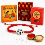 El Regalo 1PC Sports Balls Rakhi for Brother- Cute & Fancy Balls Bracelet Rakhi for Sports Lover Brother with Roli Chawal in Rakhi Gift Box (Soccer Ball)