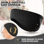 El Regalo 2 PCs Fleece Ear Warmers Headband Winter Ear Muffs for Men Women Kids in Cold Weather, Running Yoga Skiing Riding Bike Ear Cover (Navy Blue & Grey)