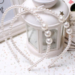 El Regalo 3 PCs Pearls Rehinestones Party Hairbands/Headbands for Girls- Pink, Black & White Pearl Beads Hairbands- Wedding Hair Accessories for Kids, Girls & Women