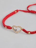El Regalo Evil Eye CZ Bracelet Rakhi for Brother with Roli Chawal in Gift Box (Option-2)