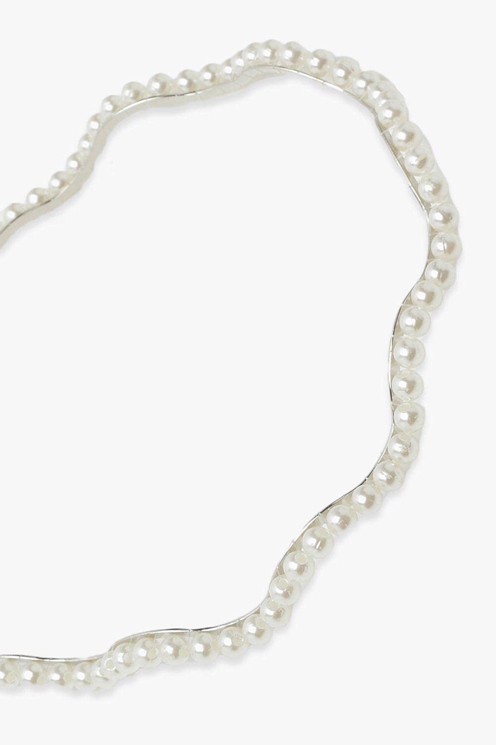El Regalo 2 PCs Pearl Beads Hair Band Headband for Kids, Girls and women | Bridal Fancy Wedding Party Pearls Hairbands (Option- 2)