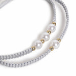 El Regalo 2PCs Pearls Rakhi Combo Set for Bhaiya-Bhabhi/Bhai- Bhatija/Bhatiji- Rakhi Gift Combo with 2 Pearls Rakhi, Roli-Chawal Shagun Pack, Message Card in Gift Box (Grey)