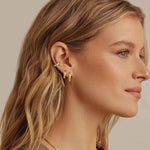 El Regalo 18K Gold Plated Anti-Tarnish Stainless Steel Huggie Hoop Earrings Combo - Set of 3 Pairs | Waterproof Minimalist Baali for Women & Girls | Cartilage & Second Piercing Jewelry