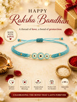 El Regalo 2PCs Rakhis for Brother- Evil Eye Rakhi Combo Set with 2 Rakhis, shagun Pack, Rakhi Message Card in Rakhi Gift Box (Option-2)