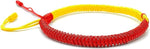 El Regalo 1PC Infinity Love Knot Lucky Rakhi for Brother - Hand Braided Amulet Knot Thread String Rakhi with Roli Chawal, Rakhi Message Card in Gift Box (Red & Yellow Mix)