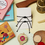 El Regalo 2PC Minimalist Matchin Hearts Bhaiya Bhabhi Rakhi Set- Bhaiya & Bhabhi Engraved Heart Rakhis with Roli-Chawal Shagun Pack, Rakhi Message Card in Rakhi Gift Box for Brother & Sister-in-law