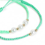 El Regalo 2PCs Pearls Rakhi Combo Set for Bhaiya-Bhabhi/Bhai- Bhatija/Bhatiji- Rakhi Gift Combo with 2 Pearls Rakhi, Roli-Chawal Shagun Pack, Message Card in Gift Box (Neon Green)
