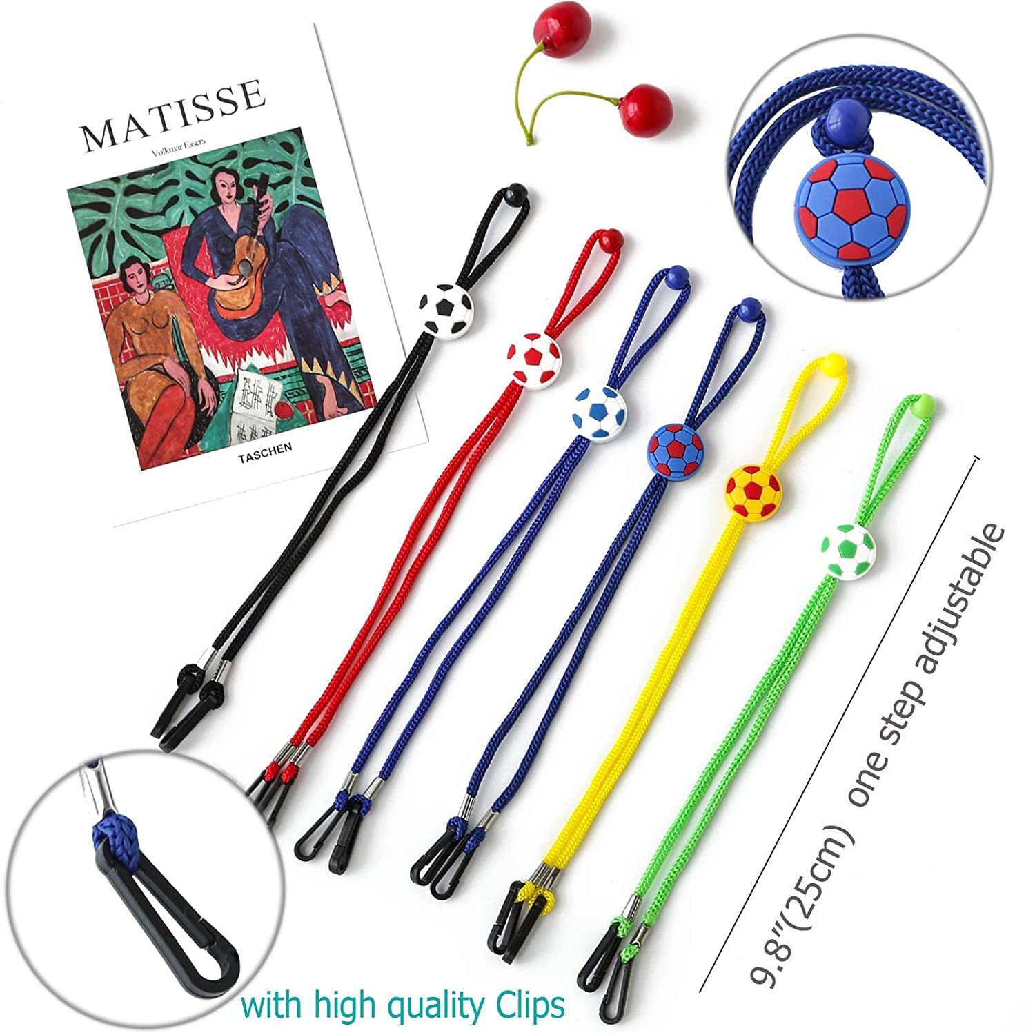 El Regalo Football Safety Facemask Lanyard for Kids- Boys & Girls | Child Adjustable Lanyard Handy Convenient Safety Face Mask Holder Rope, Mask Holder for Kids, Adjustable Mask Strap (4)