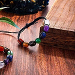 El Regalo 1 PC 7Chakra Natural Stones Unisex Bracelet Rakhi for Brother | Chakra Stones Healing Crystal Thread Rakhi for Bhai with Roli Chawal Shagun, RakhiMessage Card in Rakhi Gift Box