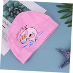 El Regalo 1PC of Cute Kids Dolphin PU Swimming Caps for Girls & Boys- Waterproof, Animal Print Swimming Cap (for Kids 6-12 Years) (Pink Fish Swim Cap)