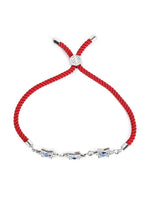 El Regalo 2PCs Designer Stars Evil Eye Rakhi Combo Set for Bhaiya-Bhabhi/Niece or Nephew with Roli Chawal in Rakhi Gift Box