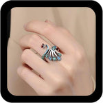El Regalo Retro Peacock Ring- Beautiful & Colorful Peacock Finger Ring for Girls & Women (Style-3)