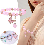 El Regalo 3PCs Butterfly Crystal Beads Tassel Bracelet Combo With Cute Enamel Butterfly Charms for Girls/Teens/Women (Option-1)