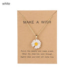 El Regalo 2 PCs White & Yellow Daisy Flower Pendant Necklace for Kids/Girls/Teens & Women- Gift for Her