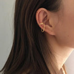 El Regalo Chain Hoop Ear Cuffs- Non Piercing Cartilage Earring- Trendy Cuff Wrap Clip on Earrings for Girls Women (Style-1)