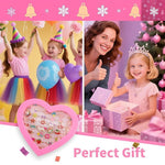 El Regalo 36 Pcs Adjustable Enamel Kids Rings - Unicorn, Rainbow, Strawberry, Flowers & More | No-Duplicate Dress-Up Jewelry Box for 4-12 Year Old Girls - Birthday, Christmas, Valentines