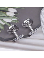 El Regalo Luxury Zircon Crystal Cufflinks | Cuff Links Sleeve Button for Women Men Shirts Dress Suits